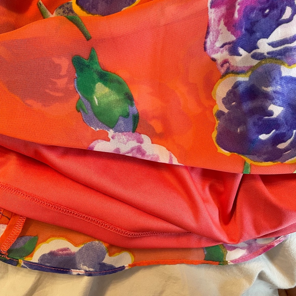 🎈🎈 DONATED Betsey Johnson Coral Floral Dress - Picture 4 of 7